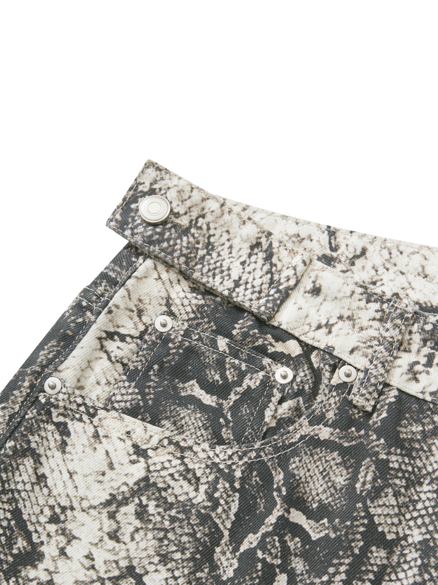 KovenKhaos Mens Snake Print Barrel Leg Pants