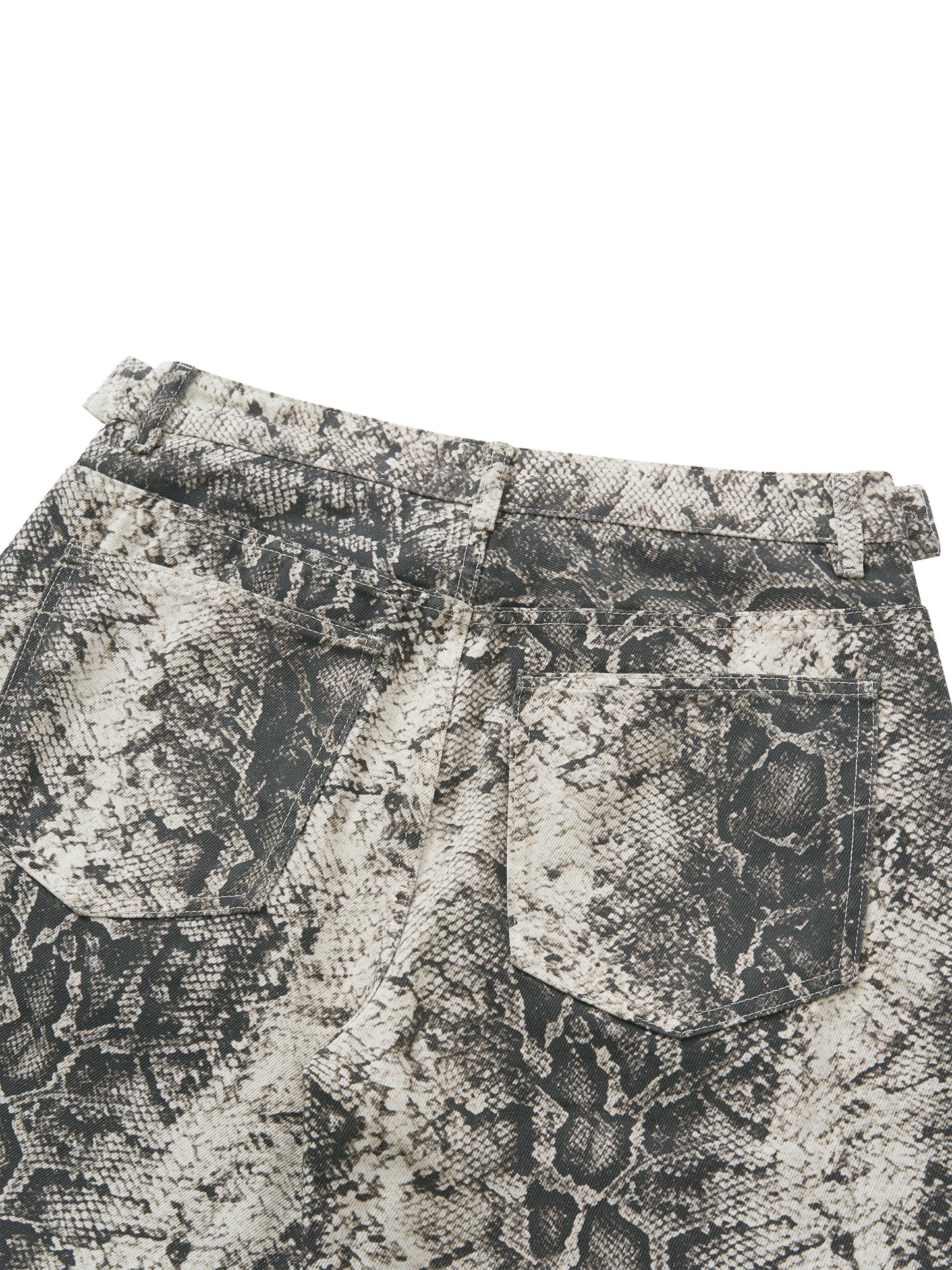 KovenKhaos Mens Snake Print Barrel Leg Pants