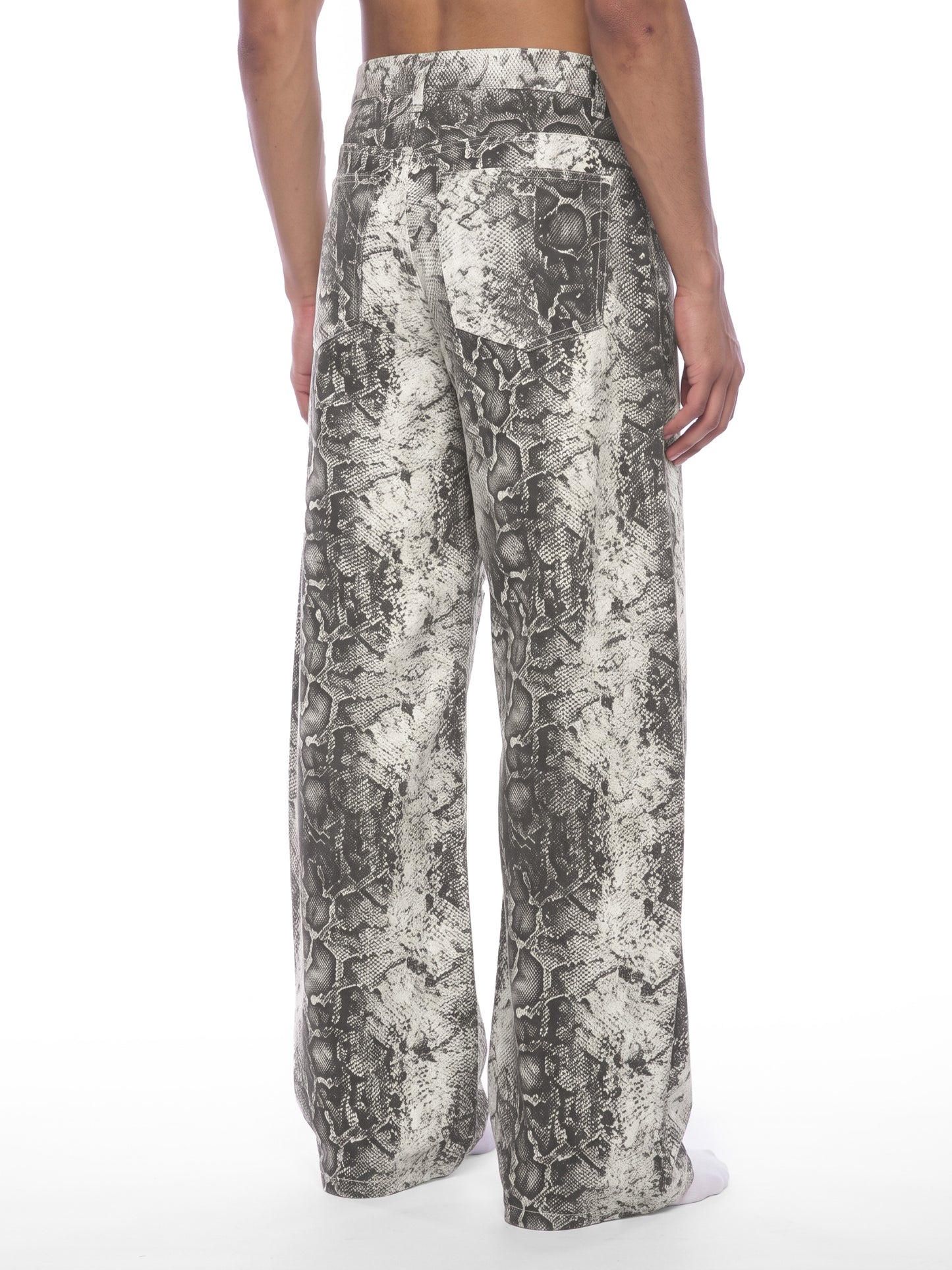 KovenKhaos Mens Snake Print Barrel Leg Pants