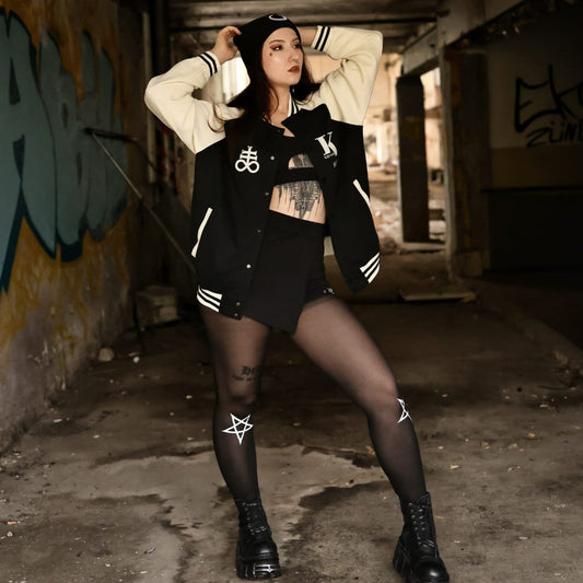 All Saints - Two Tone Raglan Sleeve Varsity Jacket