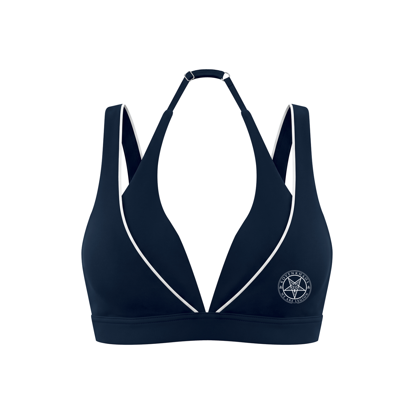 Noir Demon Halter Neck Yoga Sports Bra
