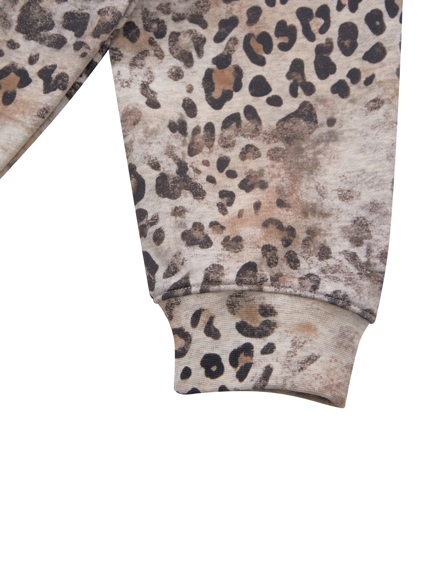 KovenKhaos Unisex Vintage Wash Leopard Full Zip Hoodie