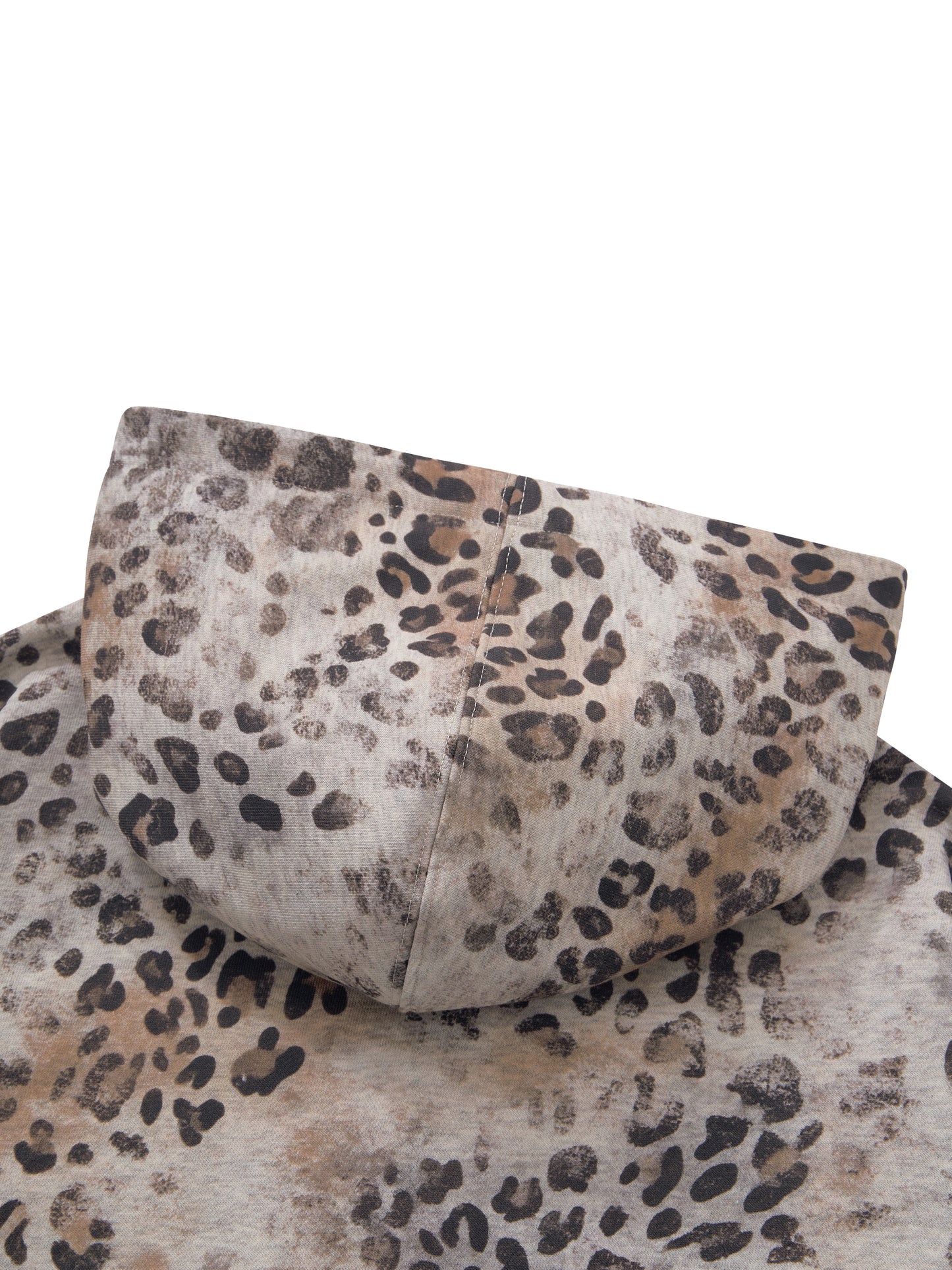 KovenKhaos Unisex Vintage Wash Leopard Full Zip Hoodie
