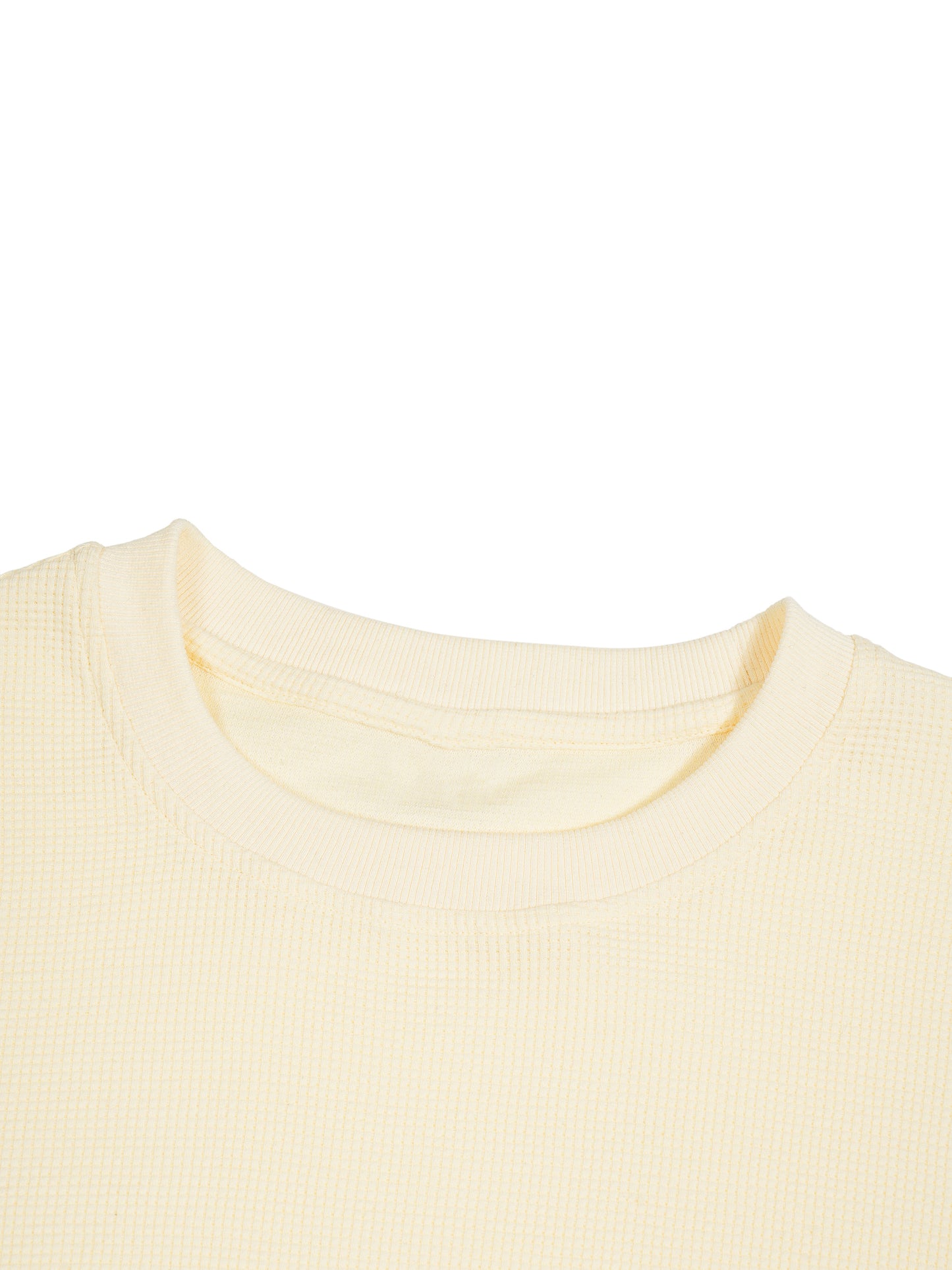 Never Unisex Waffle Raw Edge T-Shirt