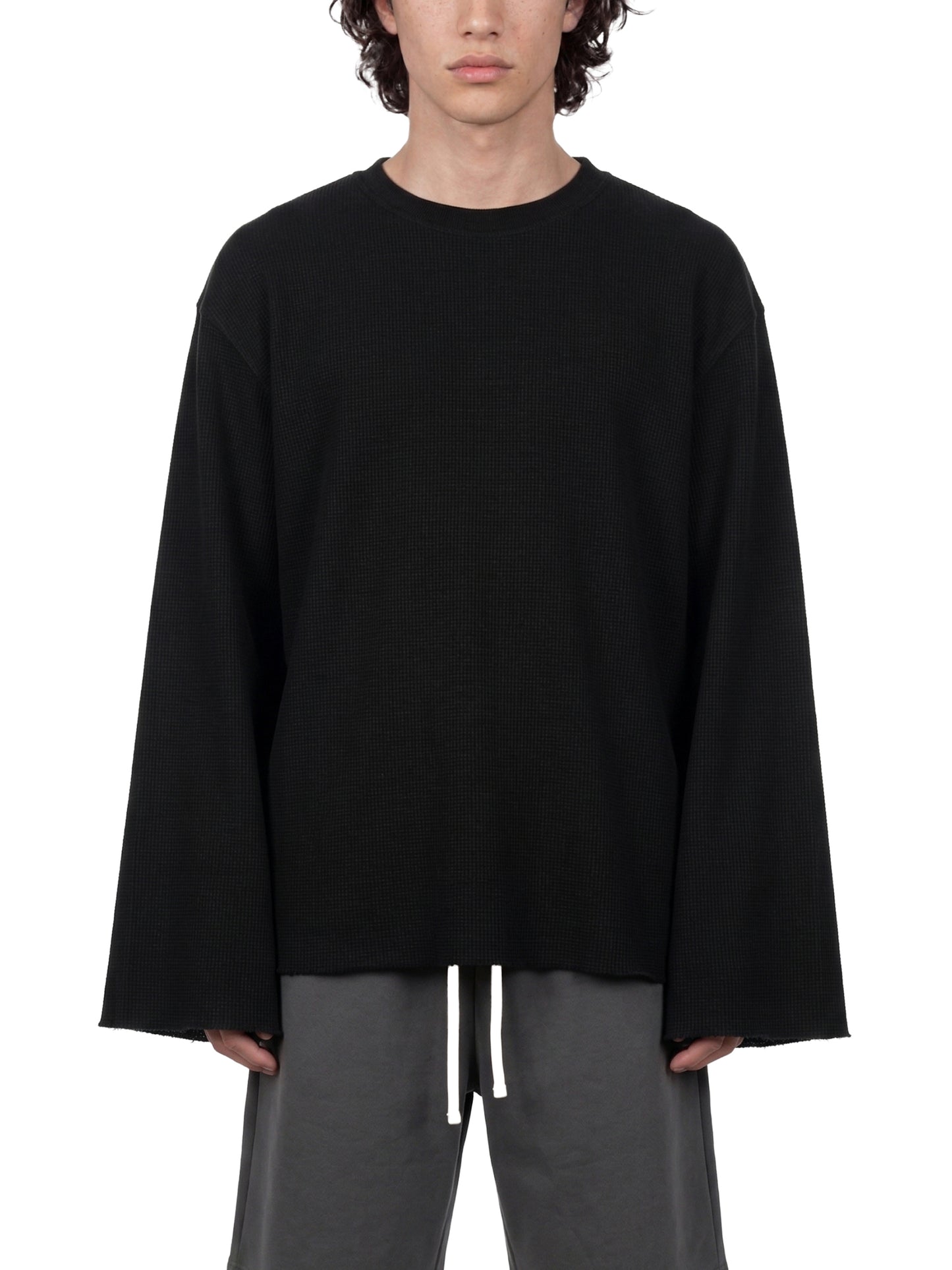 Never Unisex Waffle Raw Edge T-Shirt