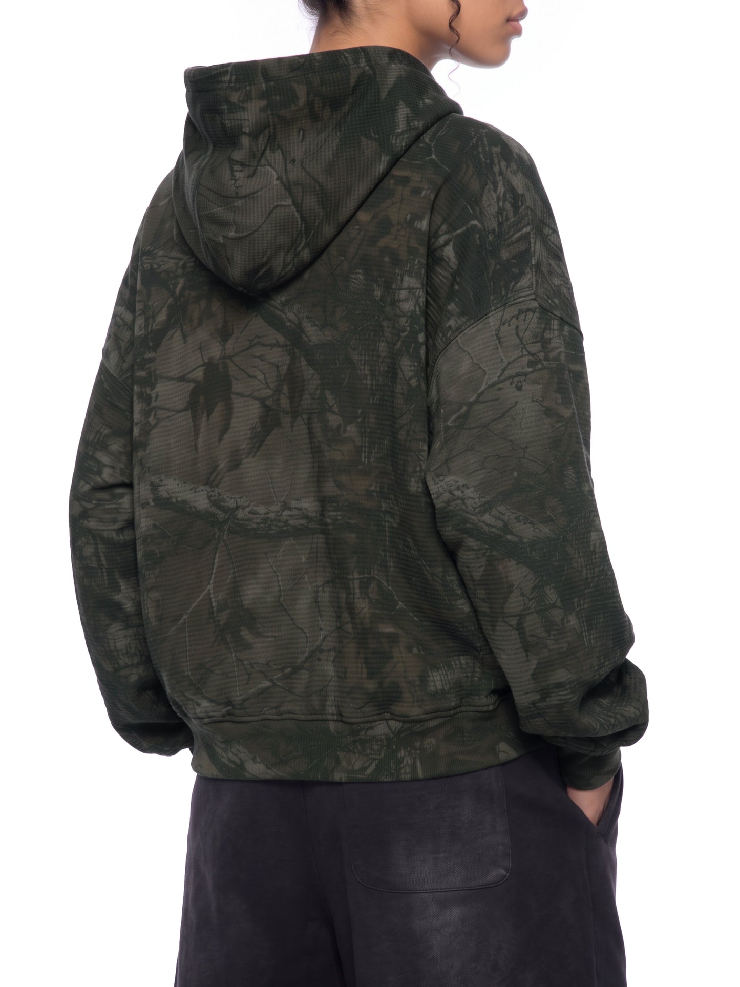 Southern Gothic Unisex Waffle Tree Camo Boxy Hoodie