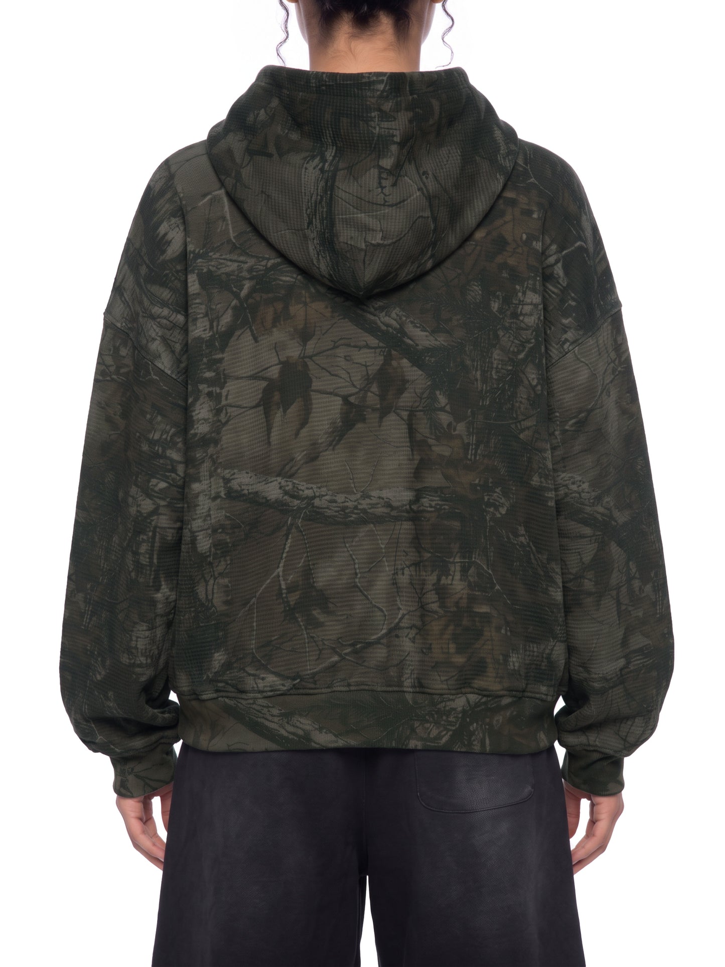 Southern Gothic Unisex Waffle Tree Camo Boxy Hoodie