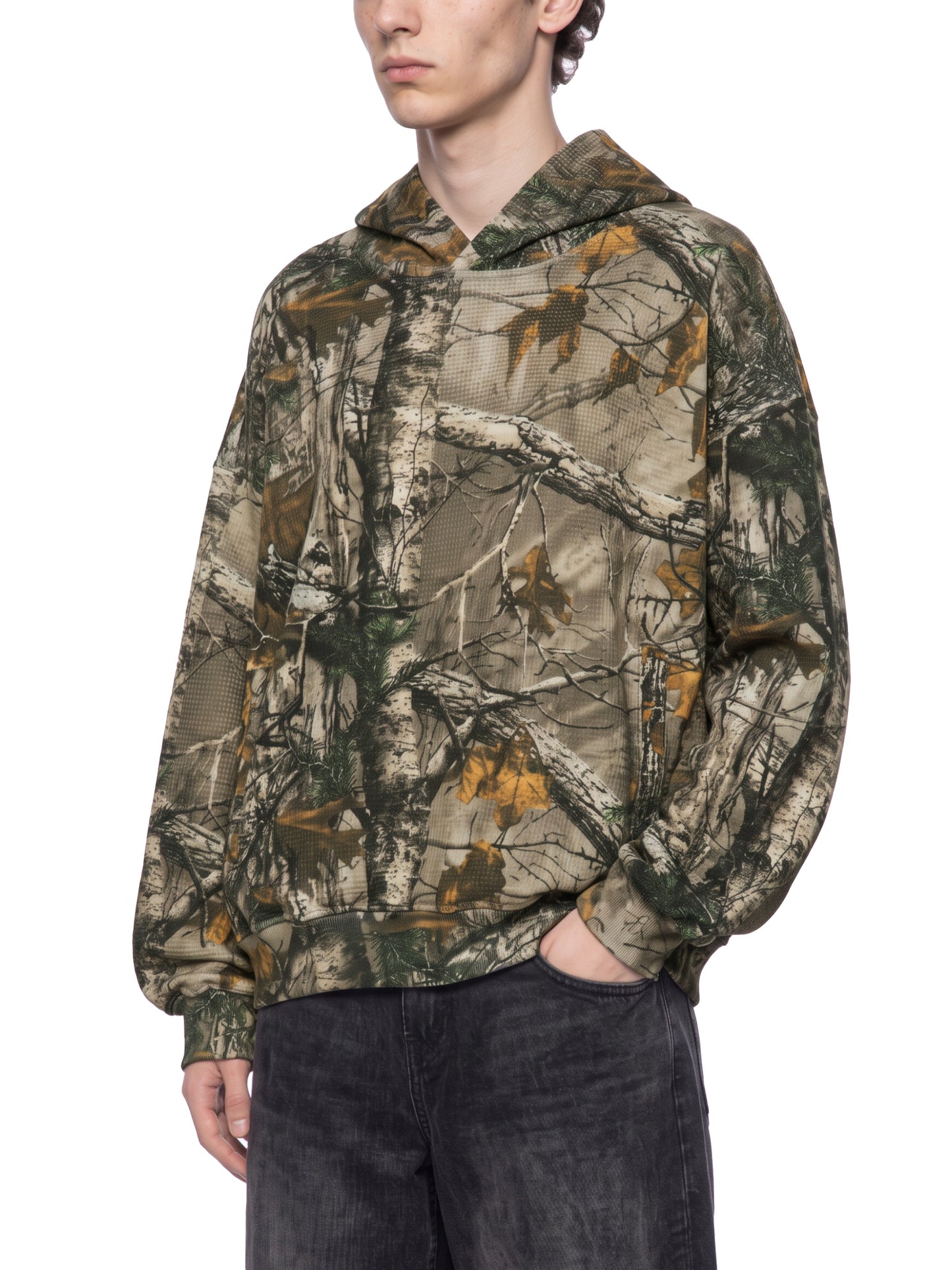Southern Gothic Unisex Waffle Tree Camo Boxy Hoodie