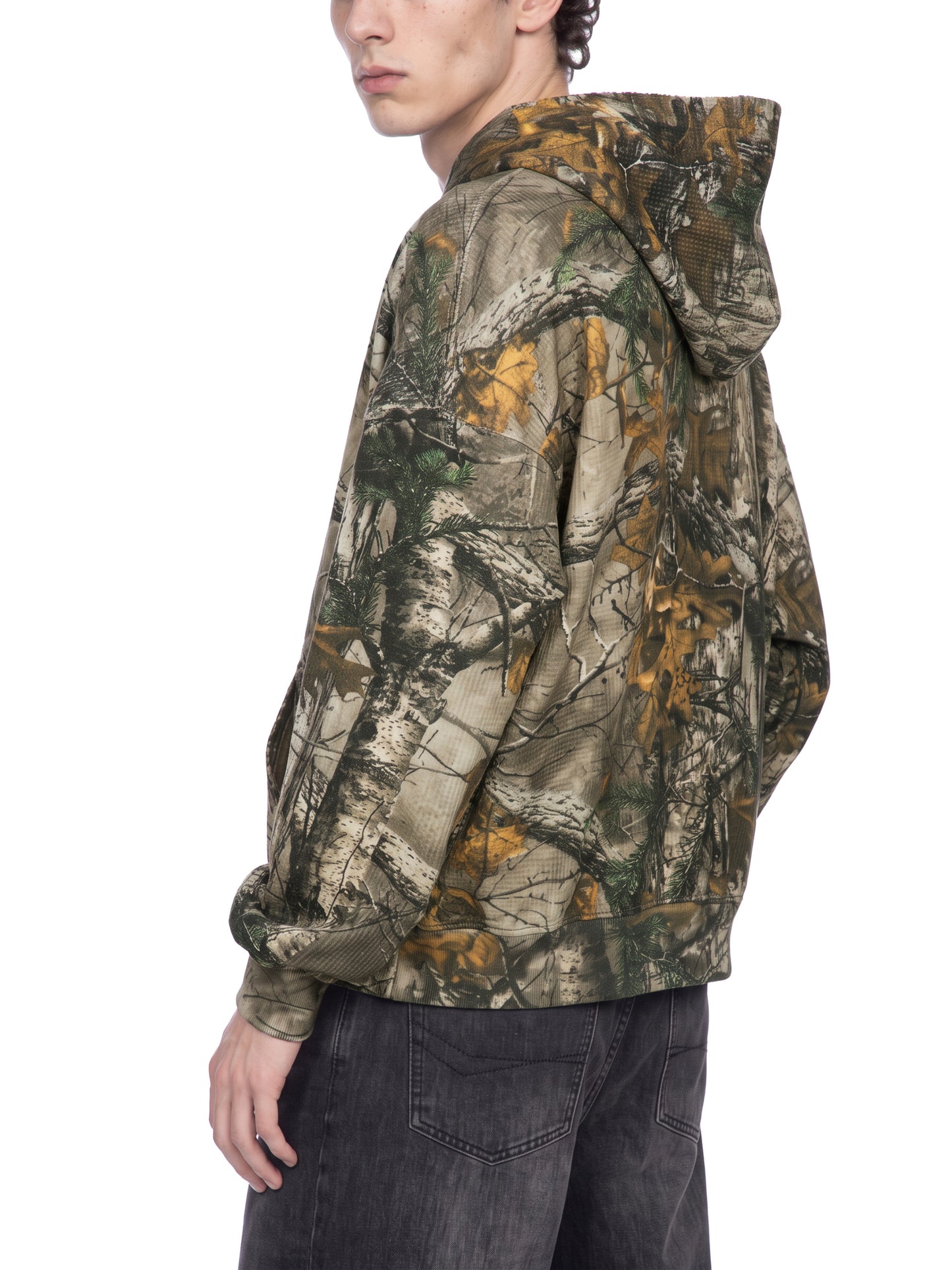 Southern Gothic Unisex Waffle Tree Camo Boxy Hoodie