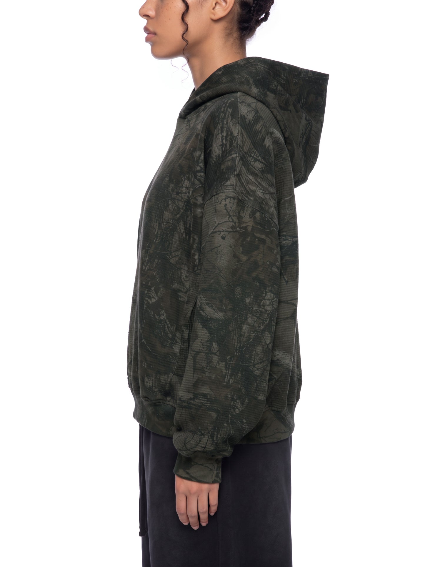 Southern Gothic Unisex Waffle Tree Camo Boxy Hoodie