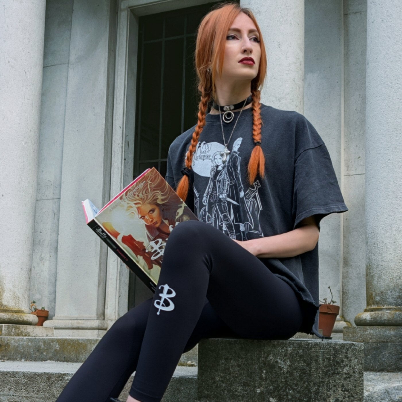 Vampire Slayer High-Waisted Yoga Leggings
