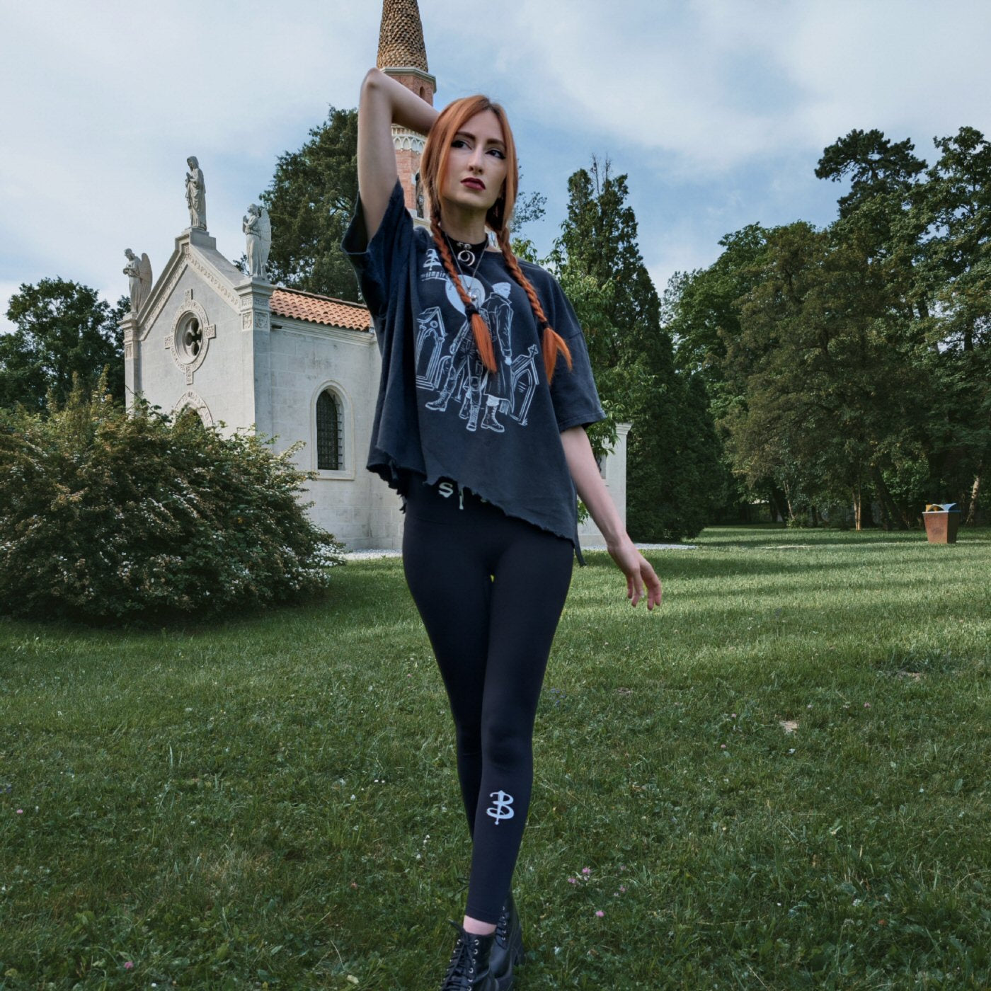 Vampire Slayer High-Waisted Yoga Leggings