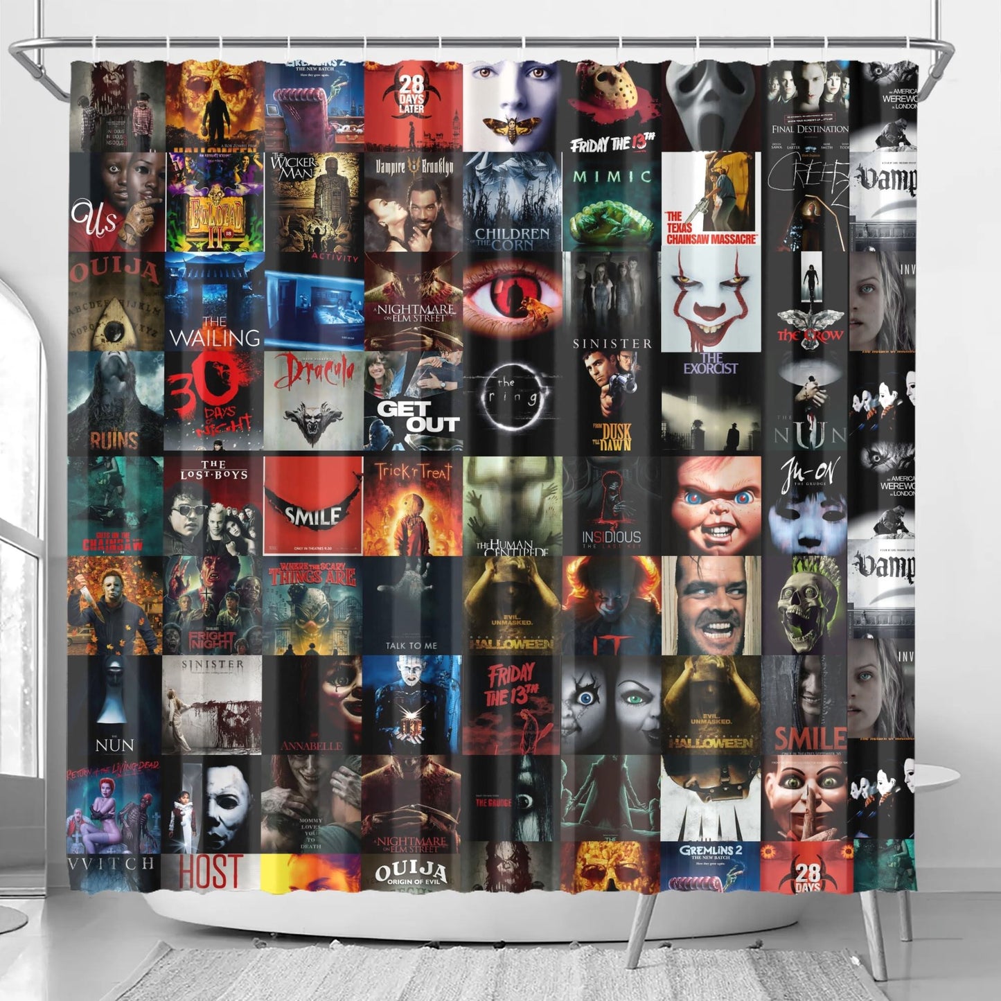 Horror 80's & 90's Retro Shower Curtain