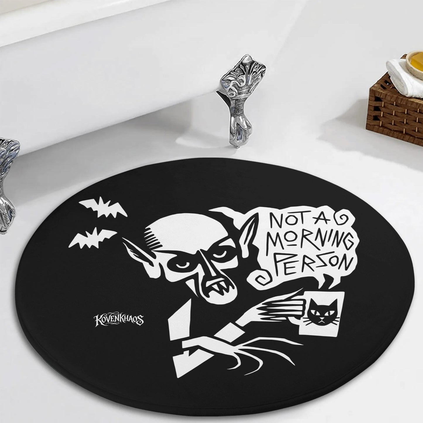 Mourning Coffee Round Mat