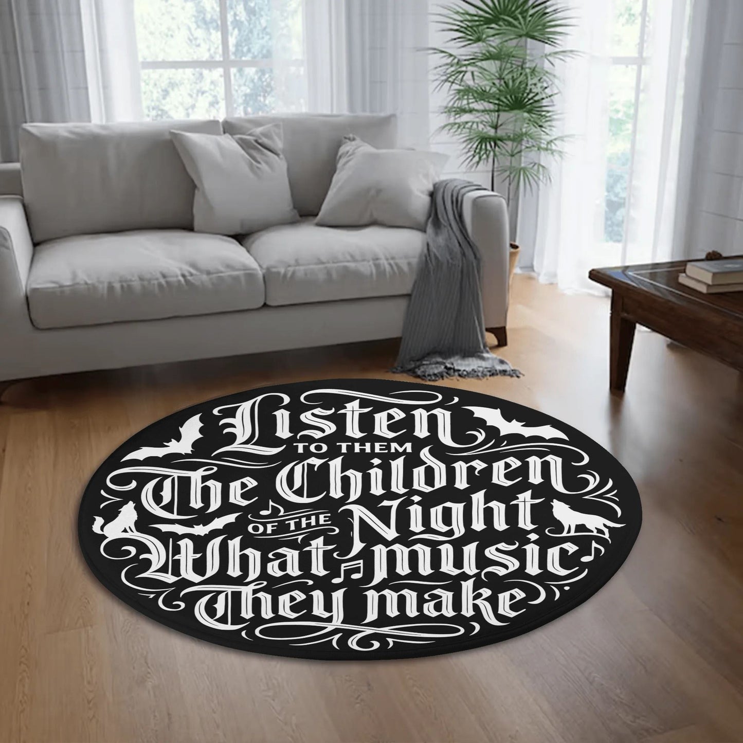 Children of the Night Round Mat