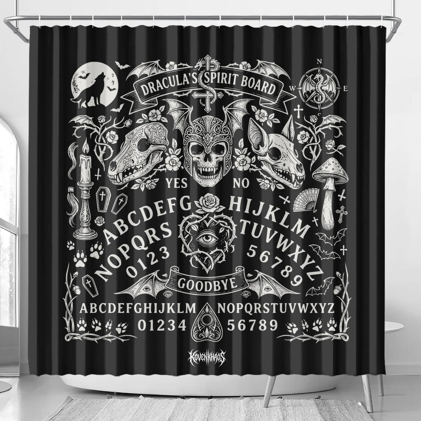 Dracula Spirit Board Shower Curtain