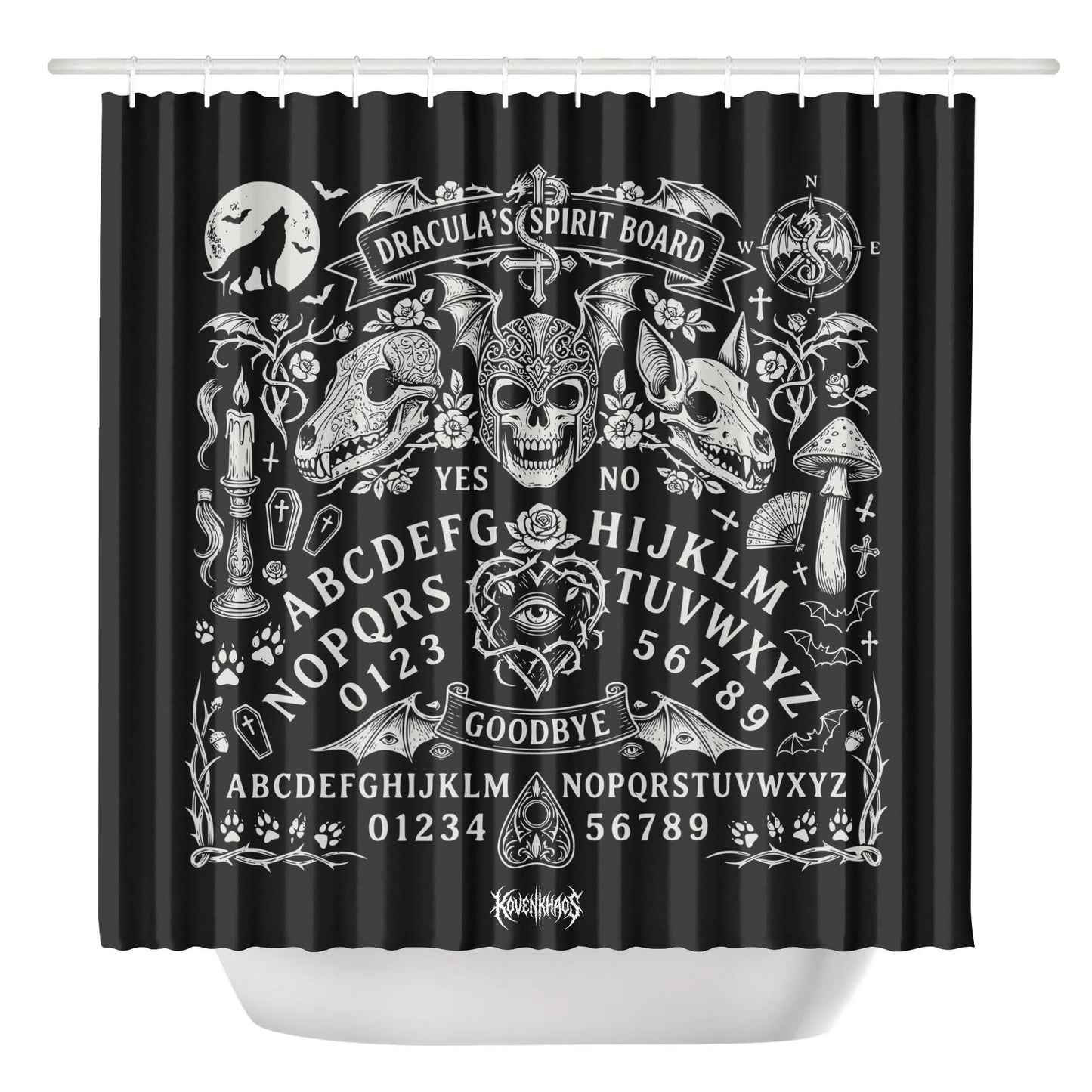 Dracula Spirit Board Shower Curtain