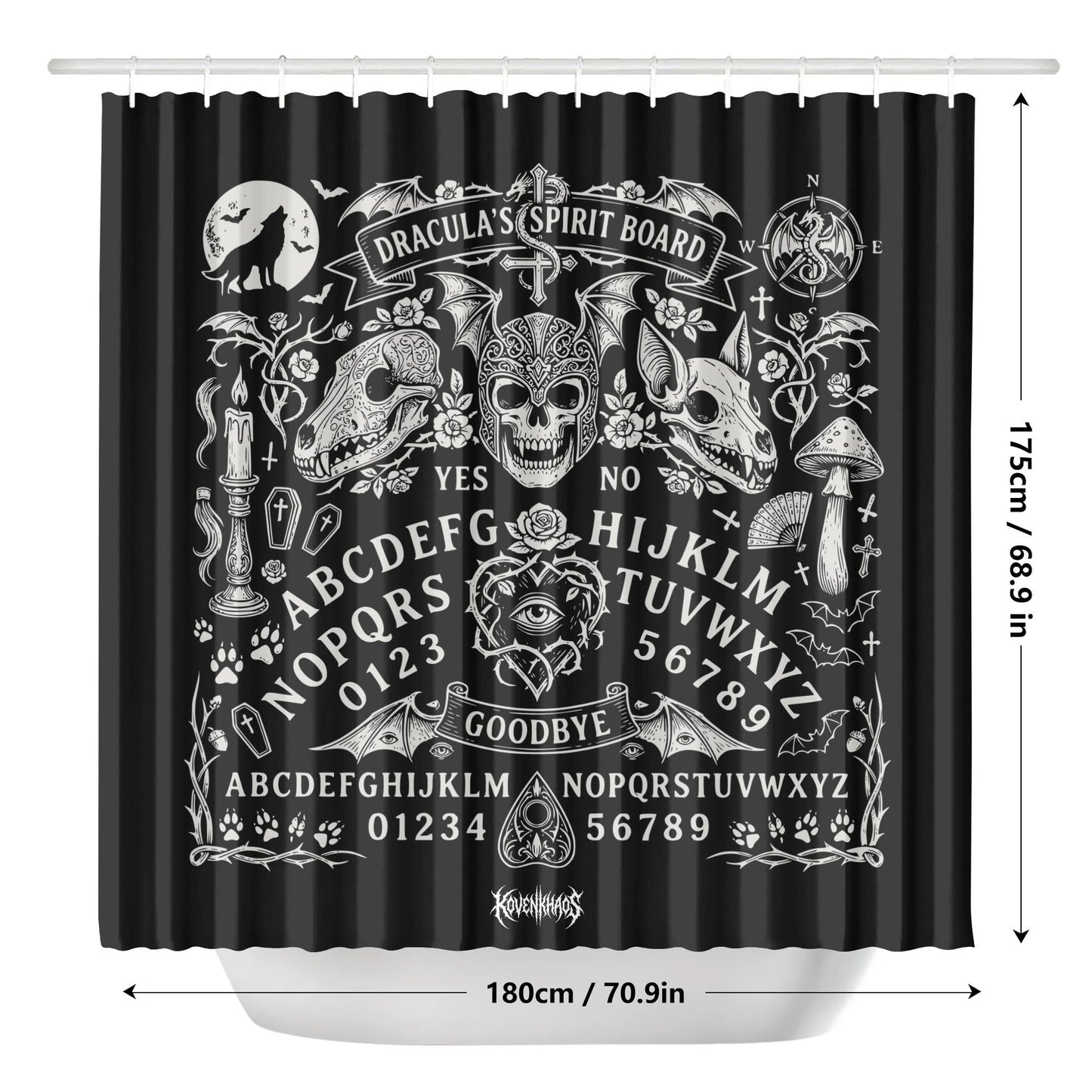Dracula Spirit Board Shower Curtain