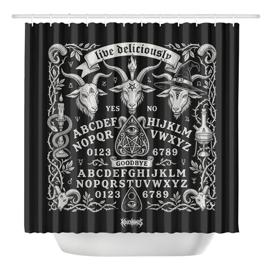Black Phillip Spirit Board Shower Curtain
