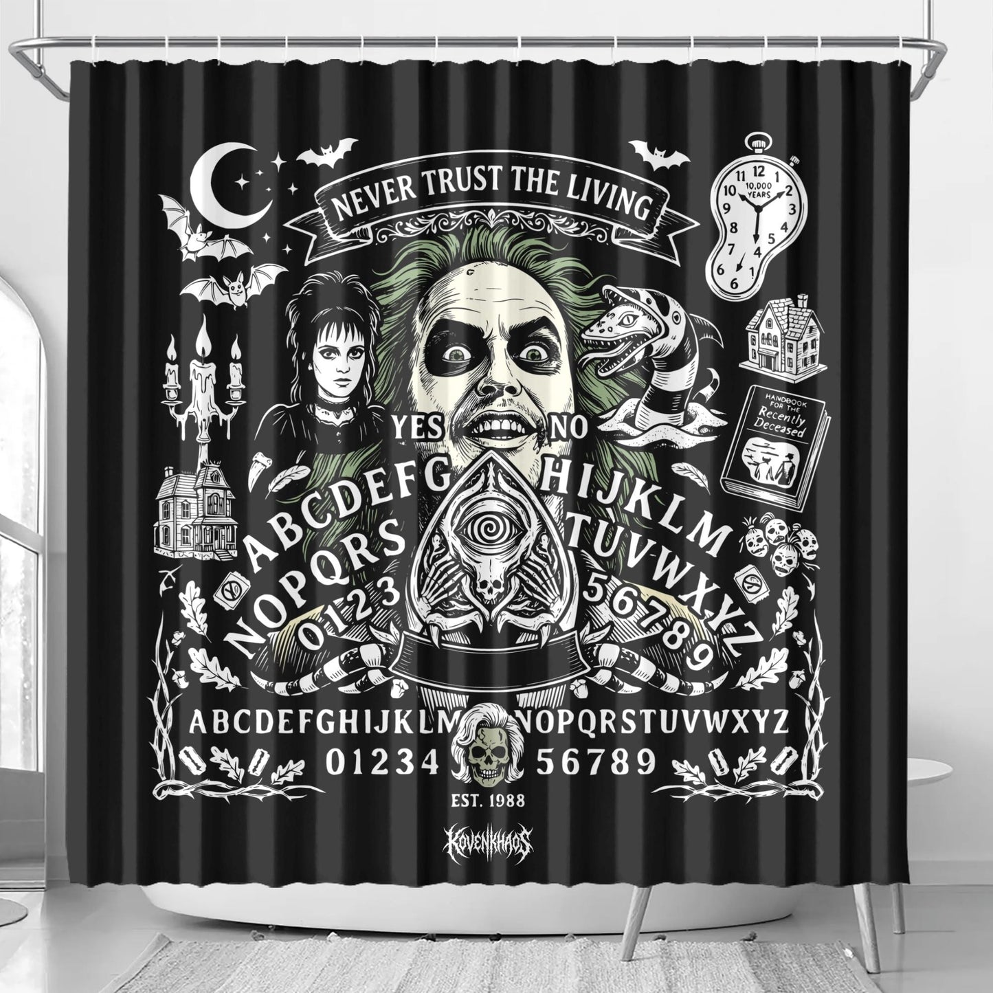 Never Trust Spirit Board Shower Curtain