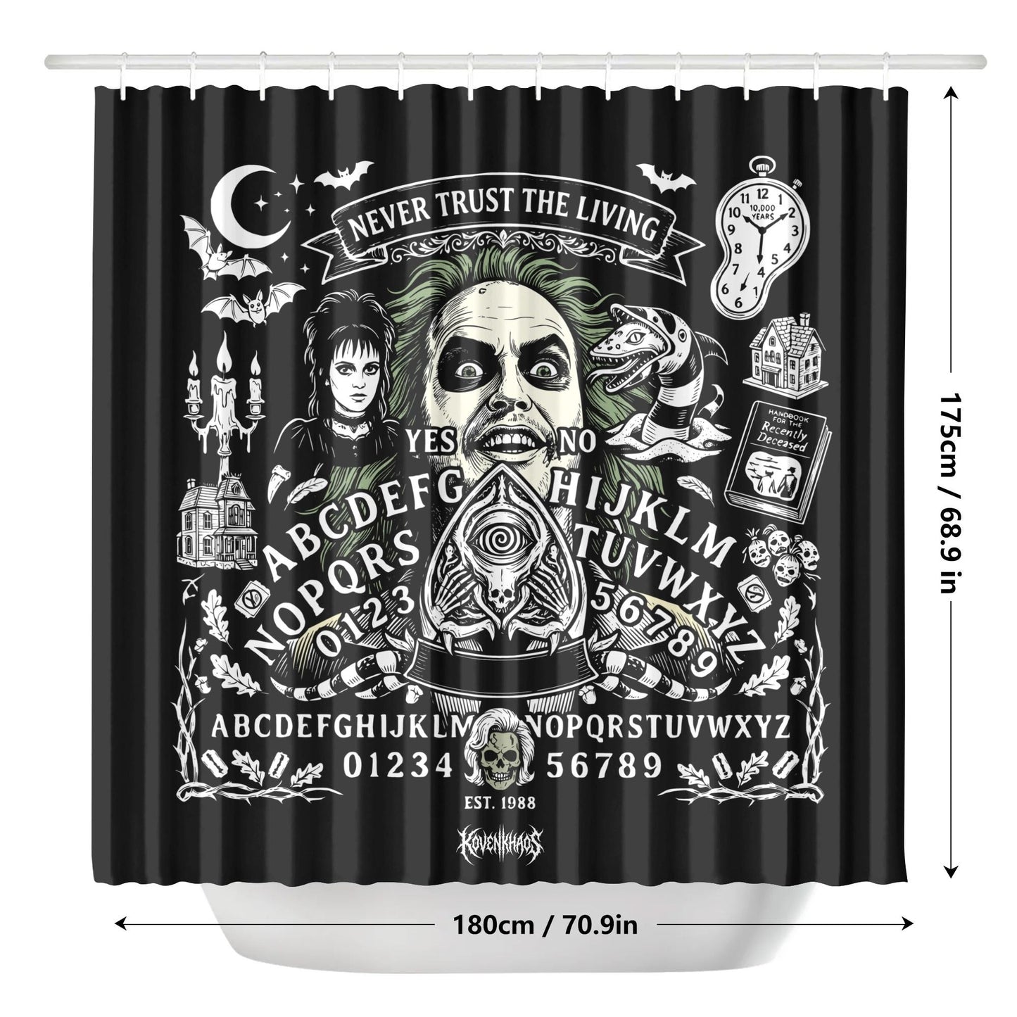 Never Trust Spirit Board Shower Curtain