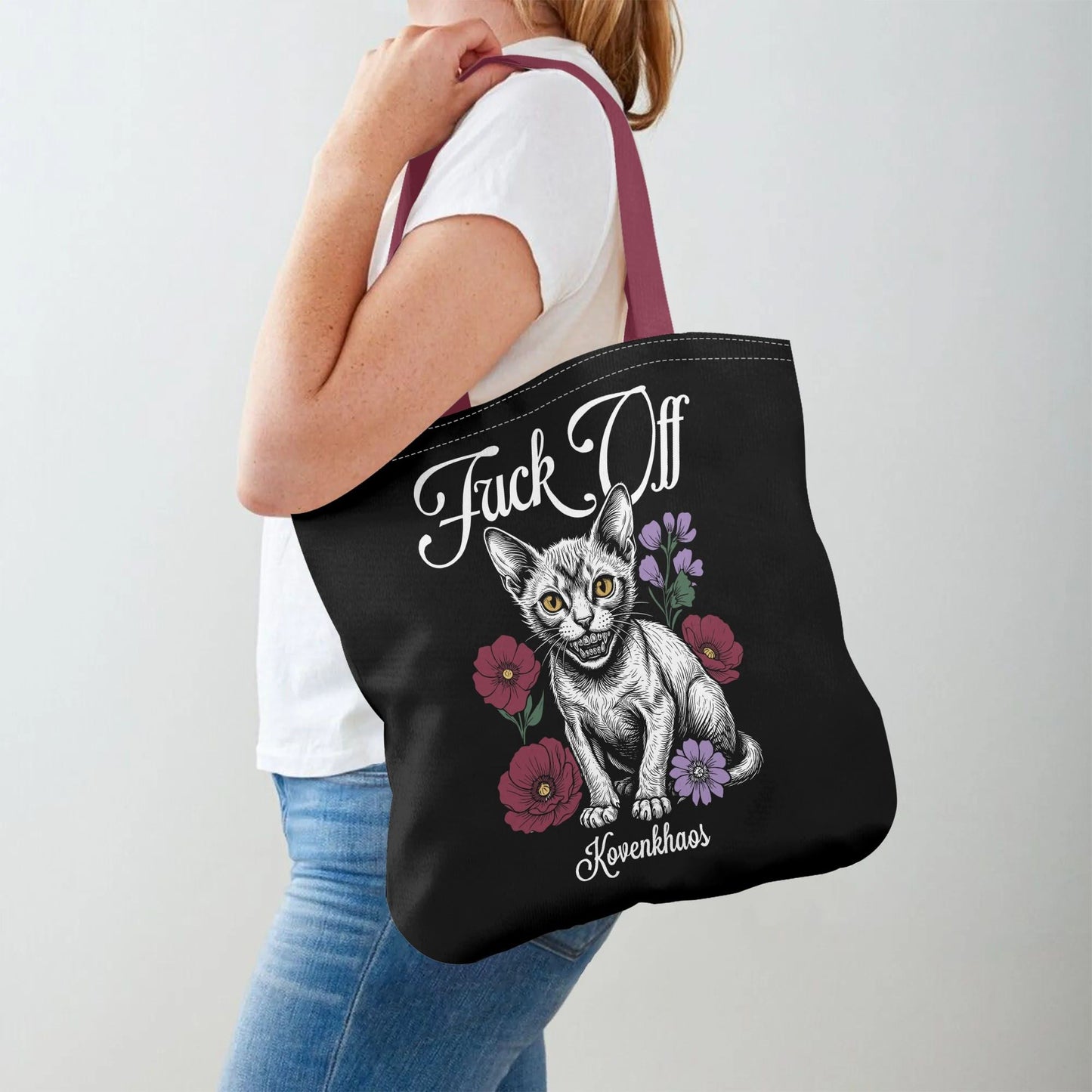 F-Off Hairless Kitty Premium Cloth Tote Bag