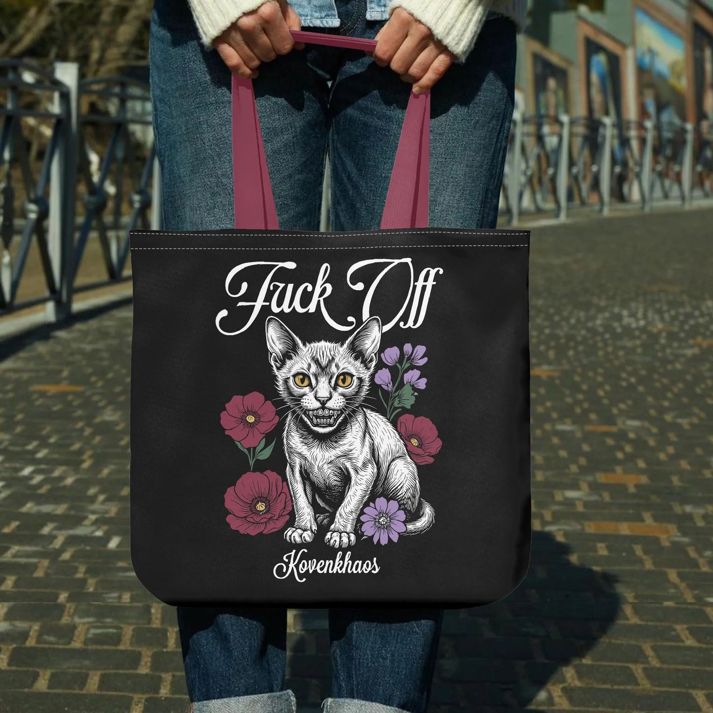 F-Off Hairless Kitty Premium Cloth Tote Bag