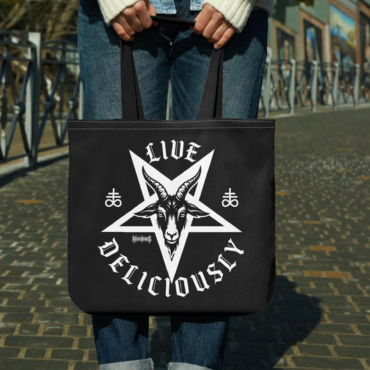 Live Deliciously Premium Cloth Tote Bag