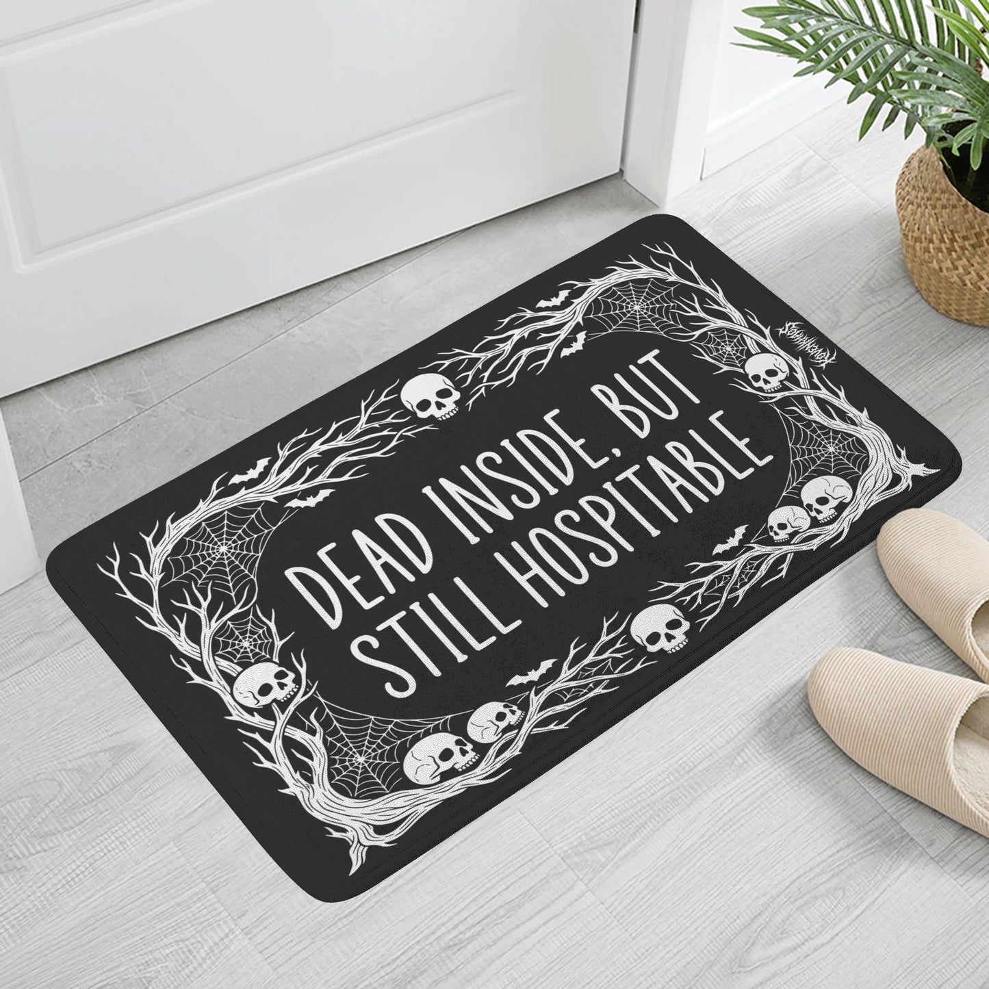 Dead Inside Plush Doormat