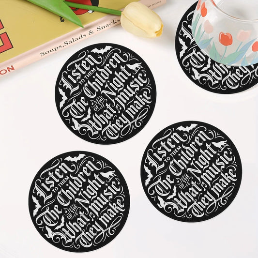 Childern of the Night Round Ceramic Coaster