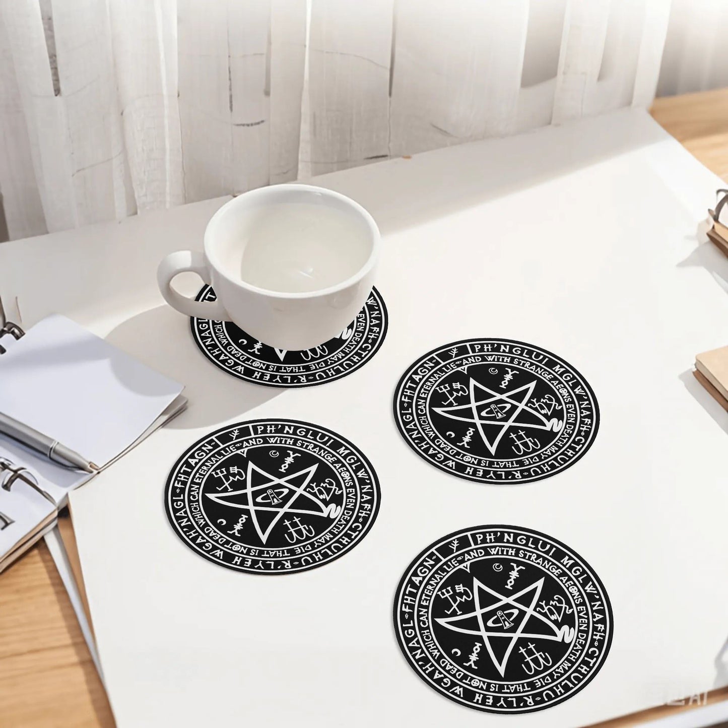 Cthulhu Round Ceramic Coaster