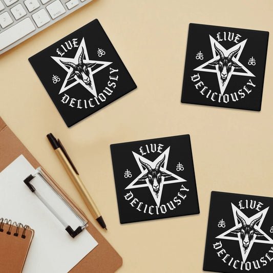 Black Phillip Ceramic Coasters Set