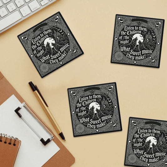 House of Dracula Ceramic Coasters Set