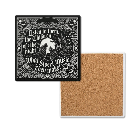 House of Dracula Ceramic Coasters Set