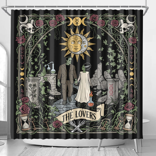The Lover - Frankenstine & Bride Shower Curtain