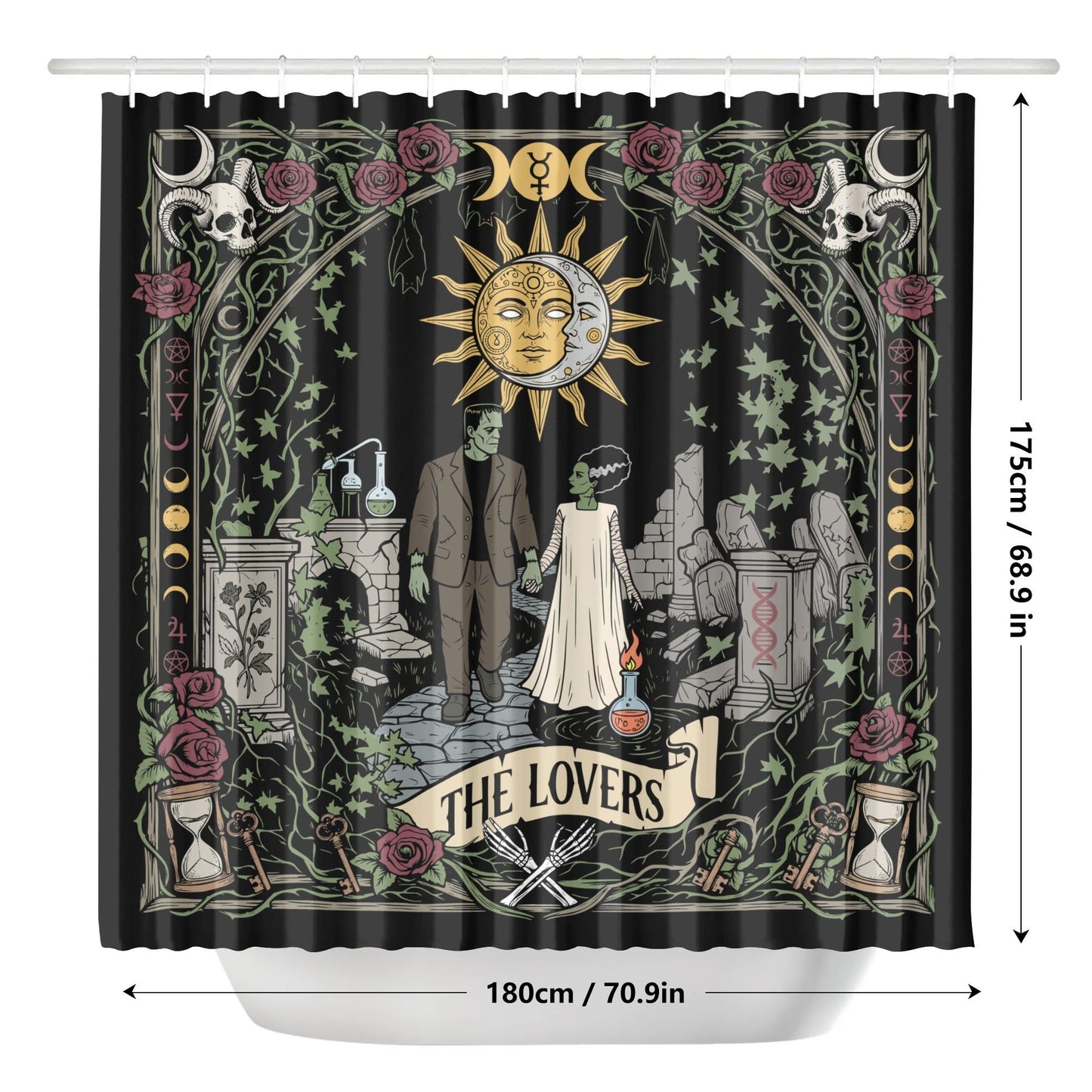 The Lover - Frankenstine & Bride Shower Curtain