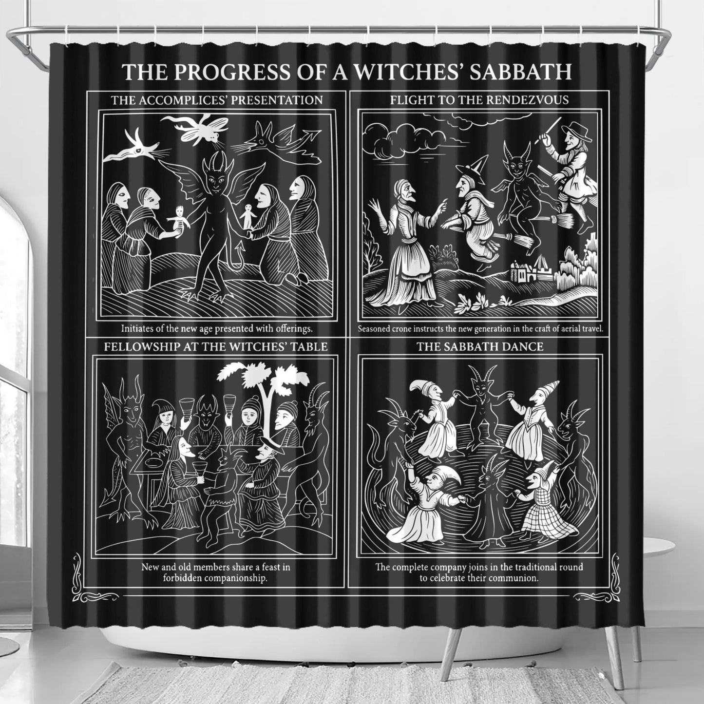 Witches Sabbath 1700s Folklore Shower Curtain