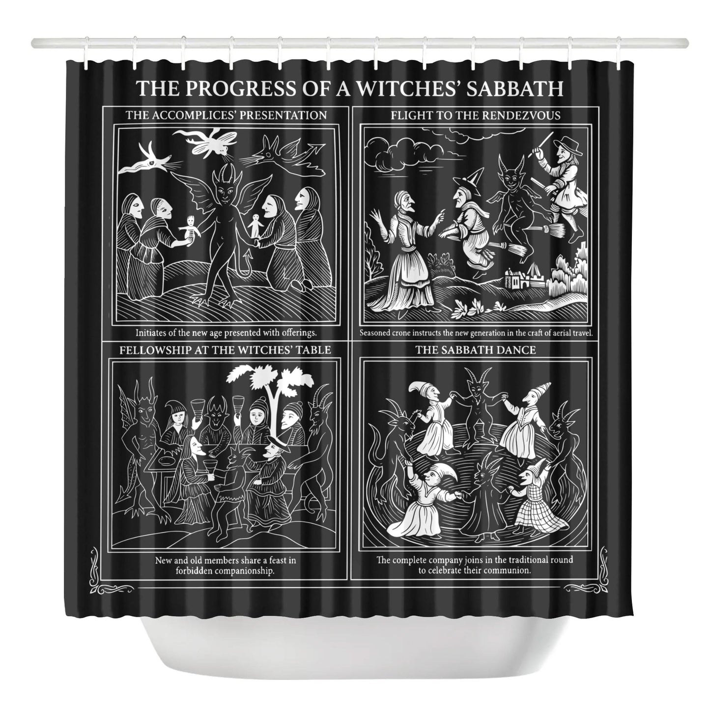 Witches Sabbath 1700s Folklore Shower Curtain