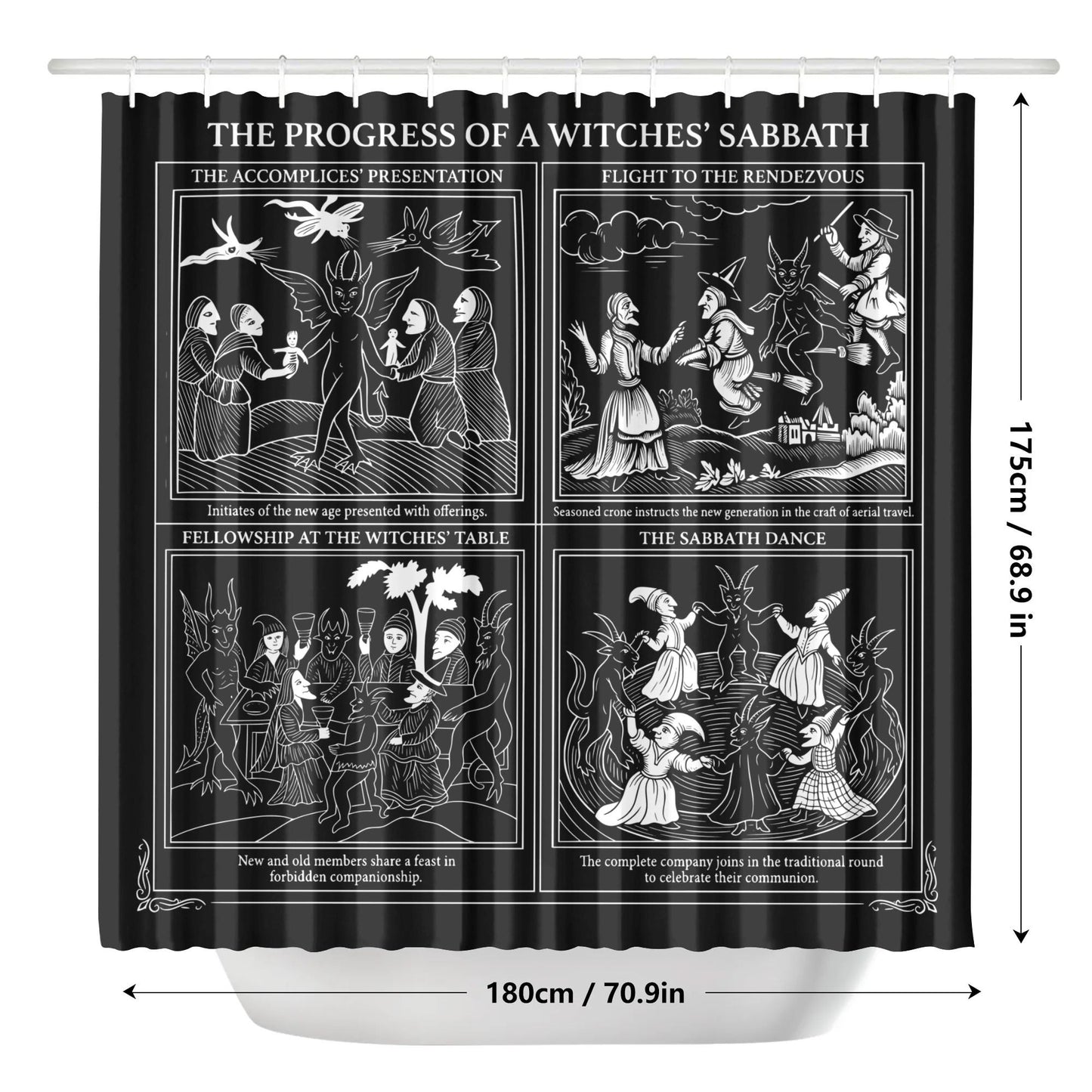 Witches Sabbath 1700s Folklore Shower Curtain