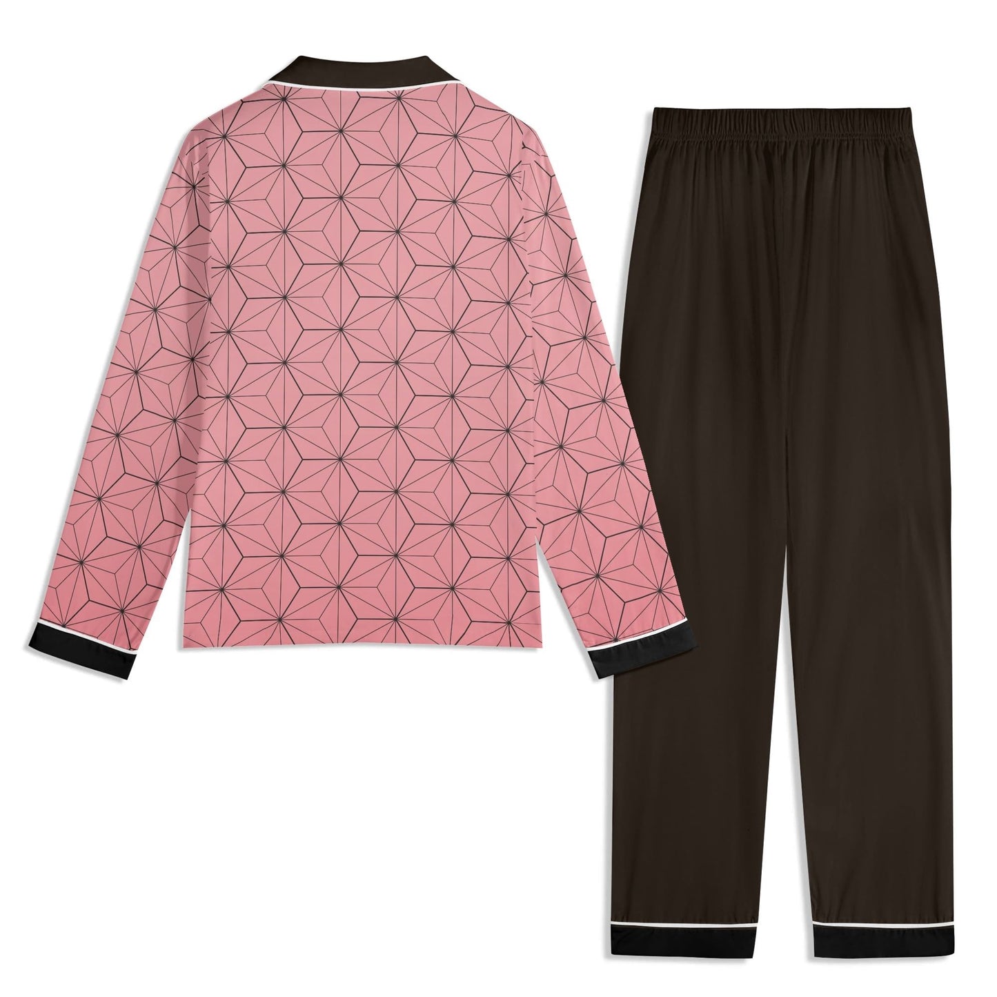 Demon Slayer Cosplay | Nezuko Kamado Inpired Unisex Long Sleeve Adult Nightwear Pajama Set