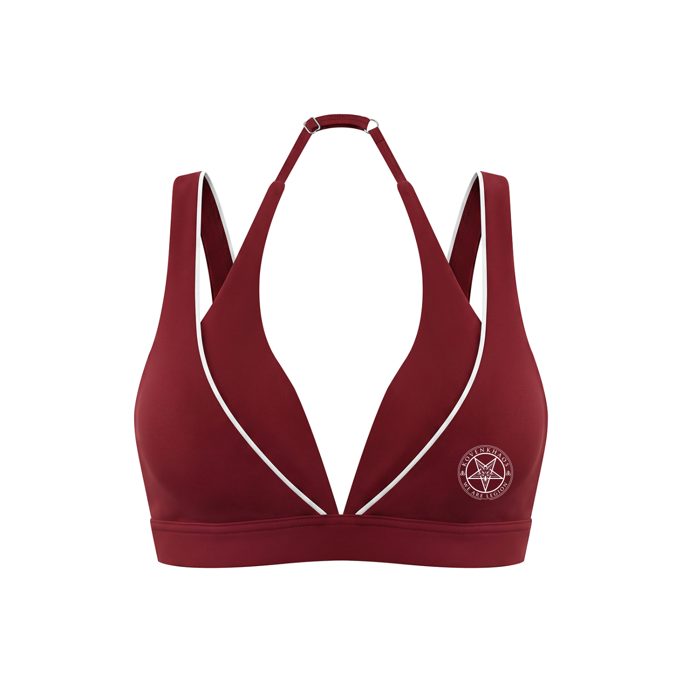 Noir Demon Halter Neck Yoga Sports Bra
