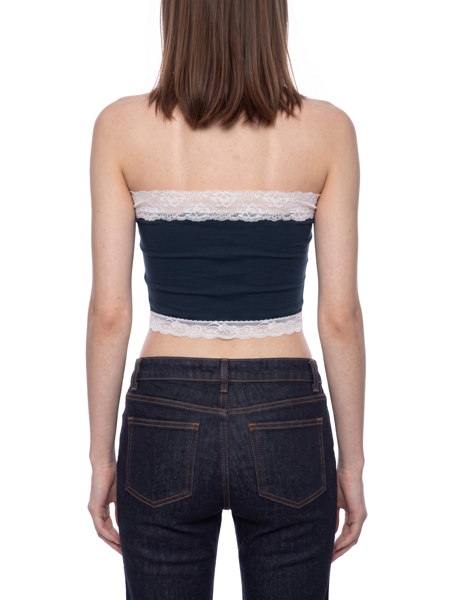 Ubholy Cropped Paneled Tube Top