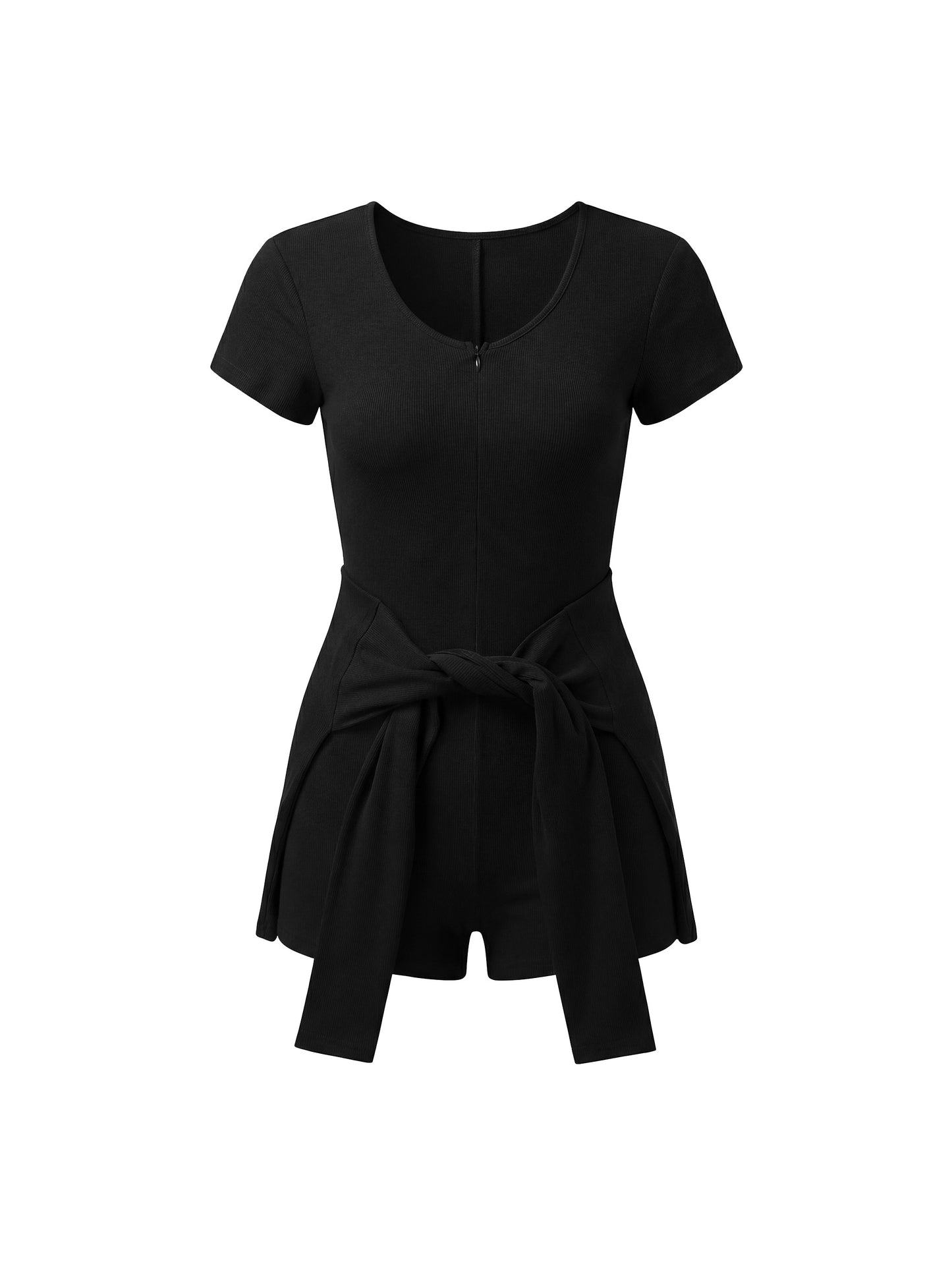 Drusilla Cape Tie-Waist Romper