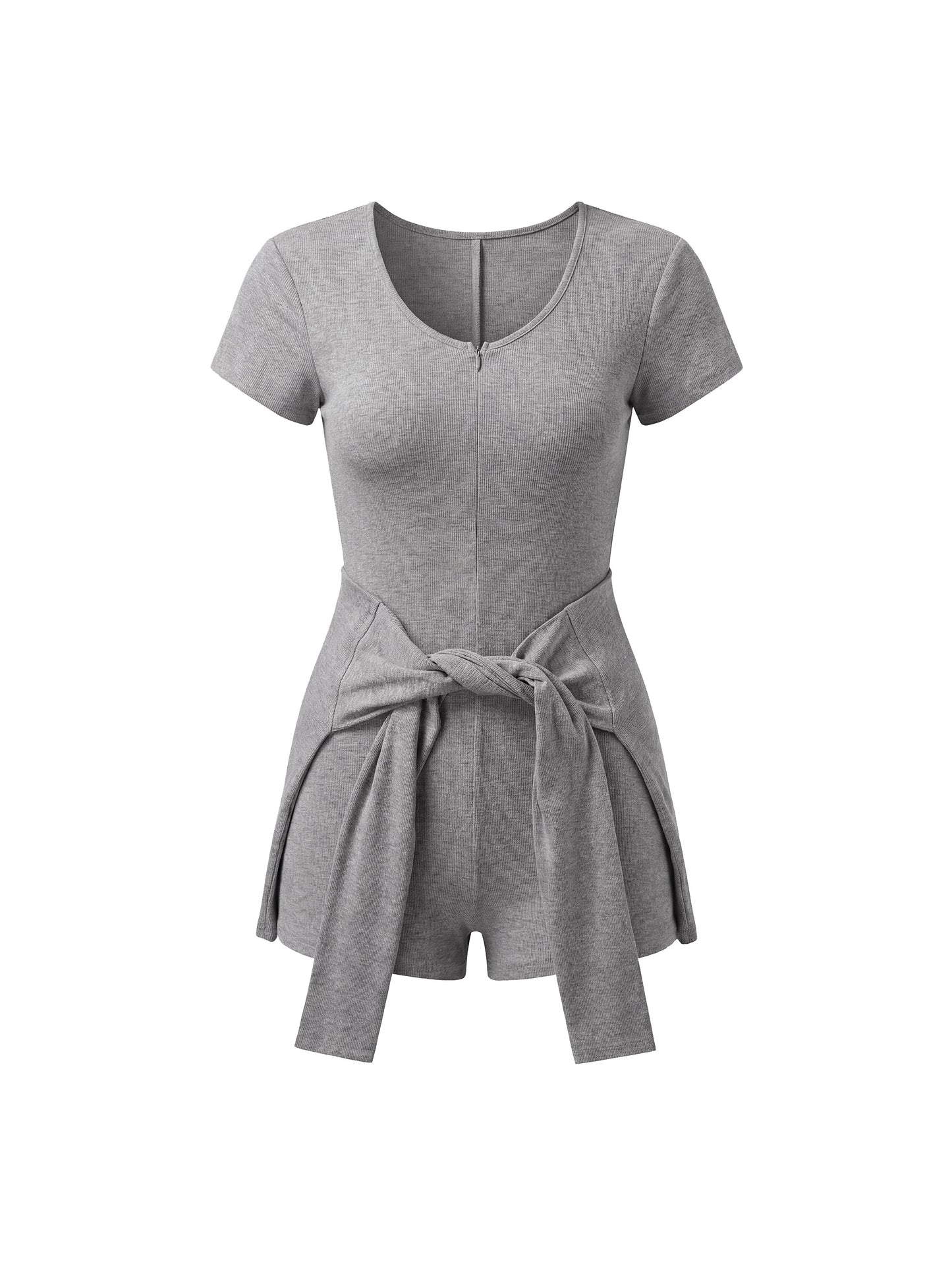 Drusilla Cape Tie-Waist Romper