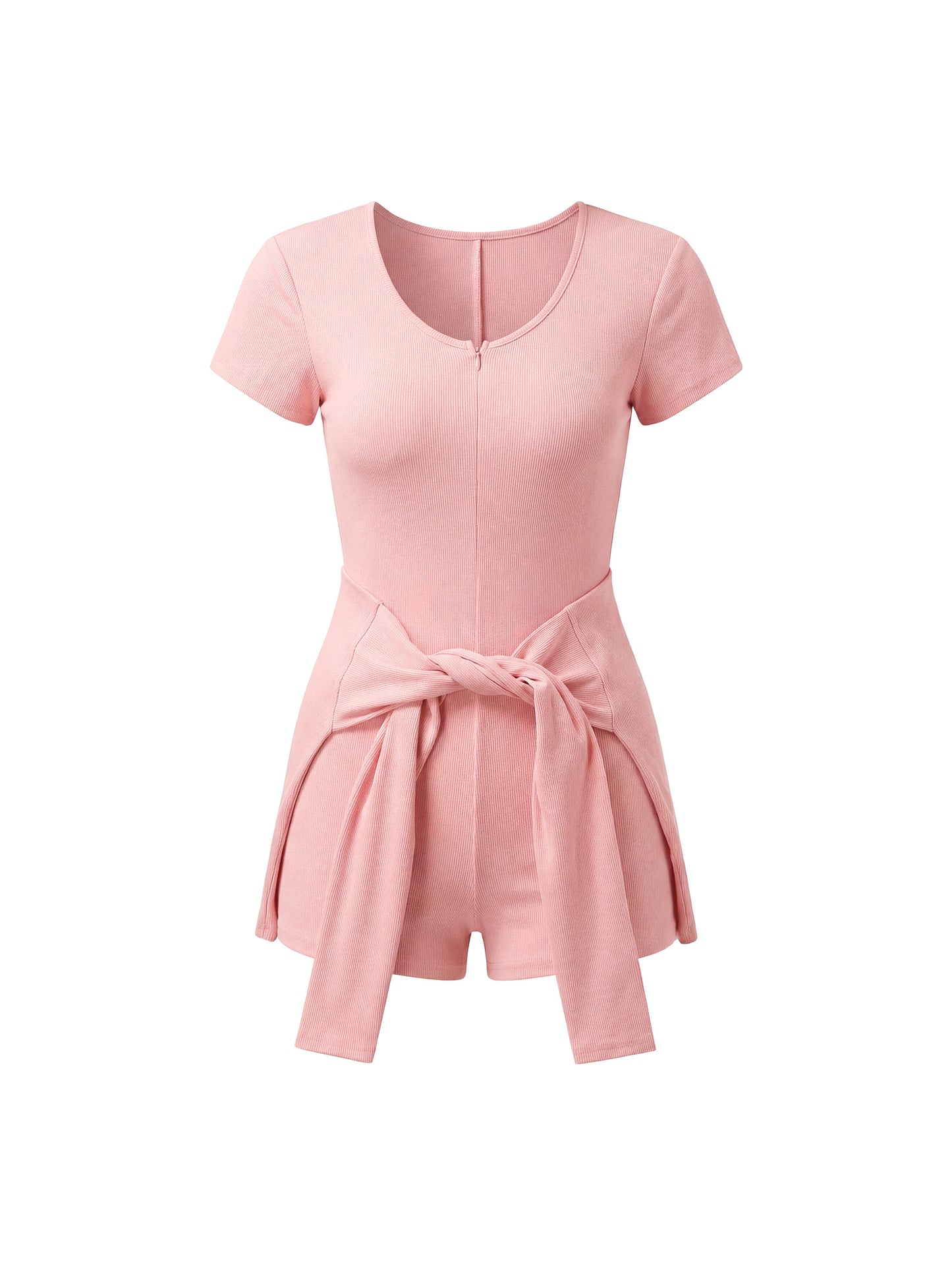 Drusilla Cape Tie-Waist Romper