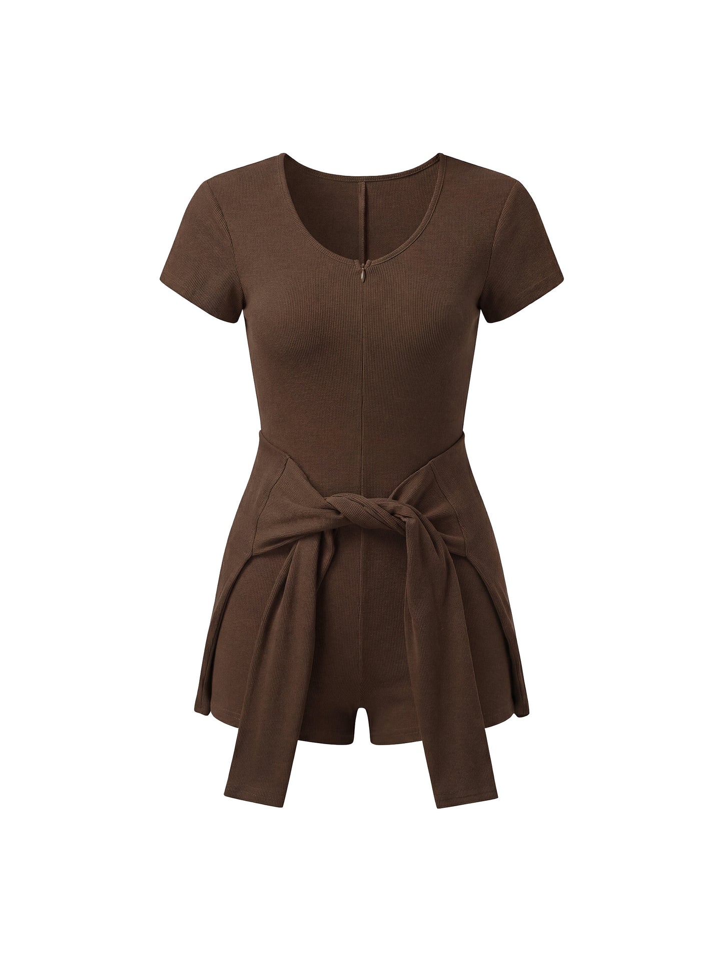 Drusilla Cape Tie-Waist Romper