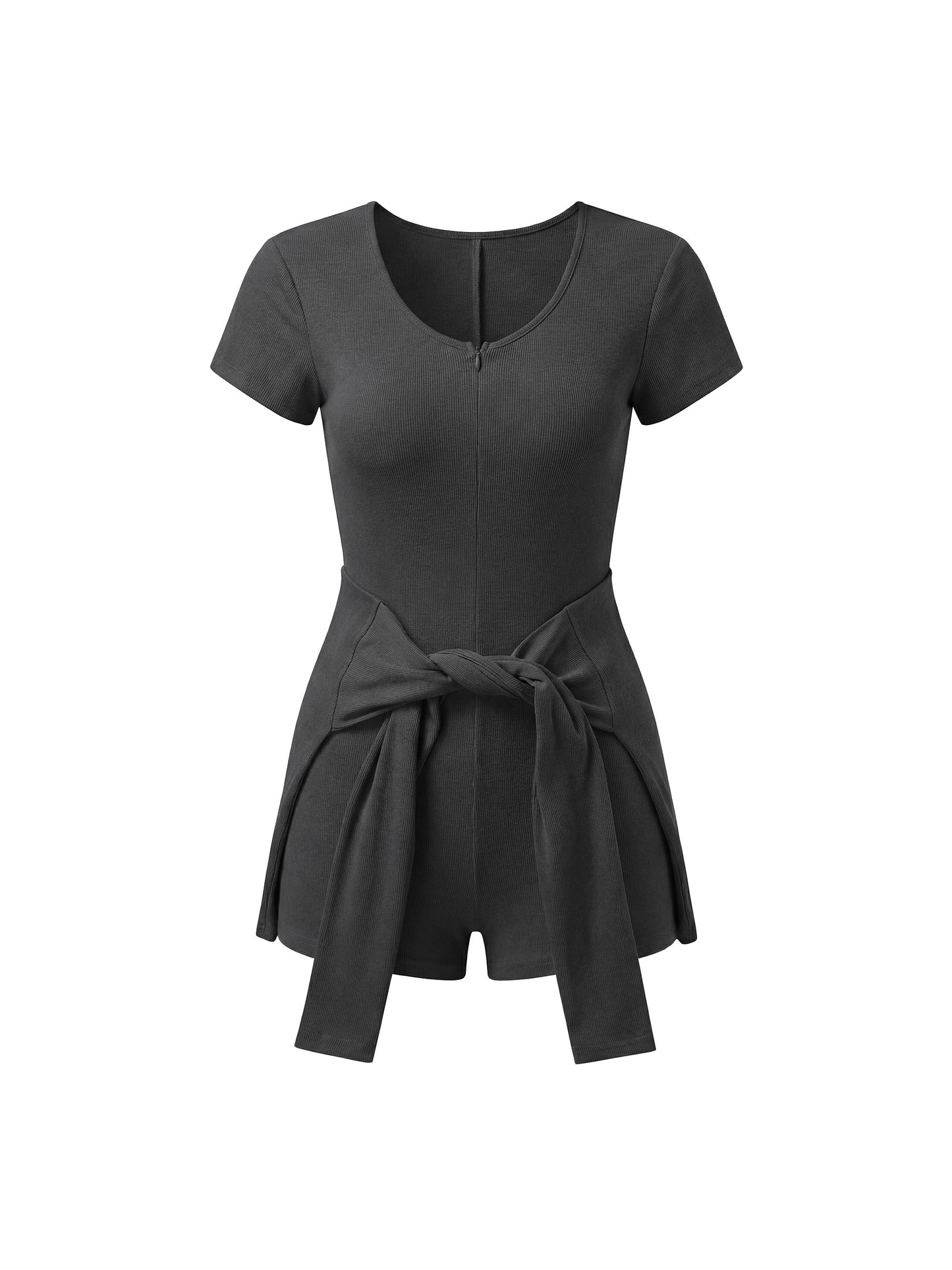 Drusilla Cape Tie-Waist Romper