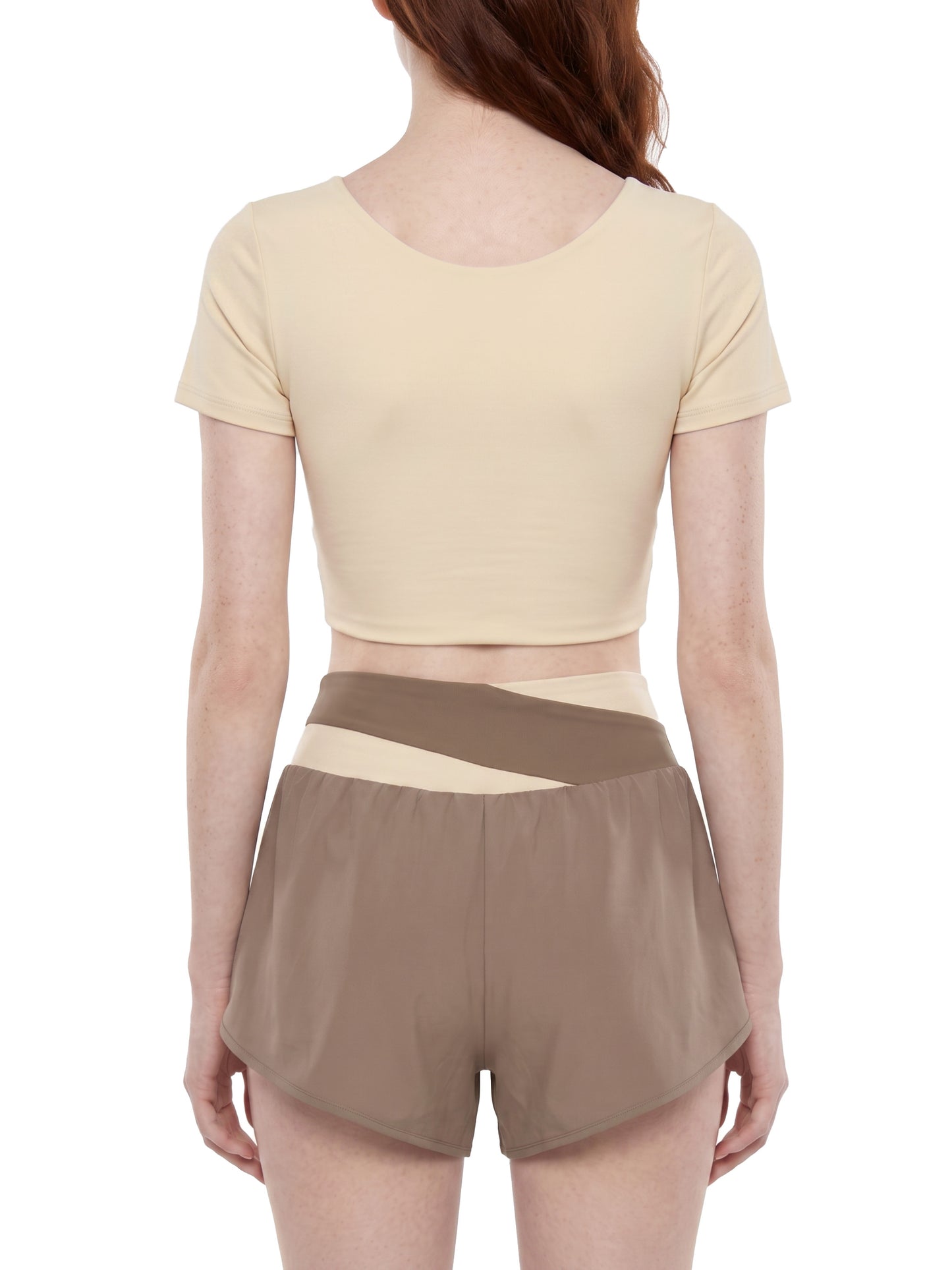 Nyx Panelled Crop Yoga Shirt