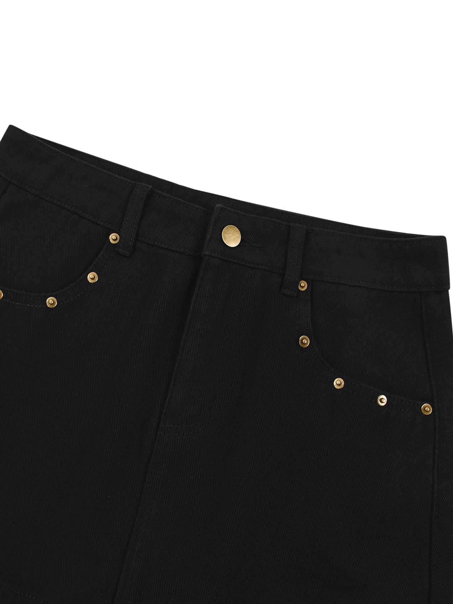 Sinner Studded Denim Mini Skirt