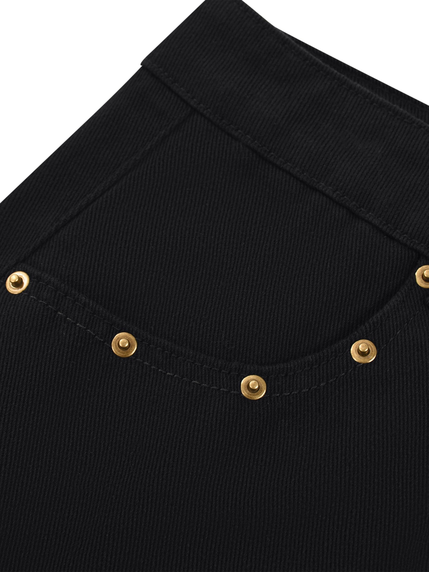 Sinner Studded Denim Mini Skirt